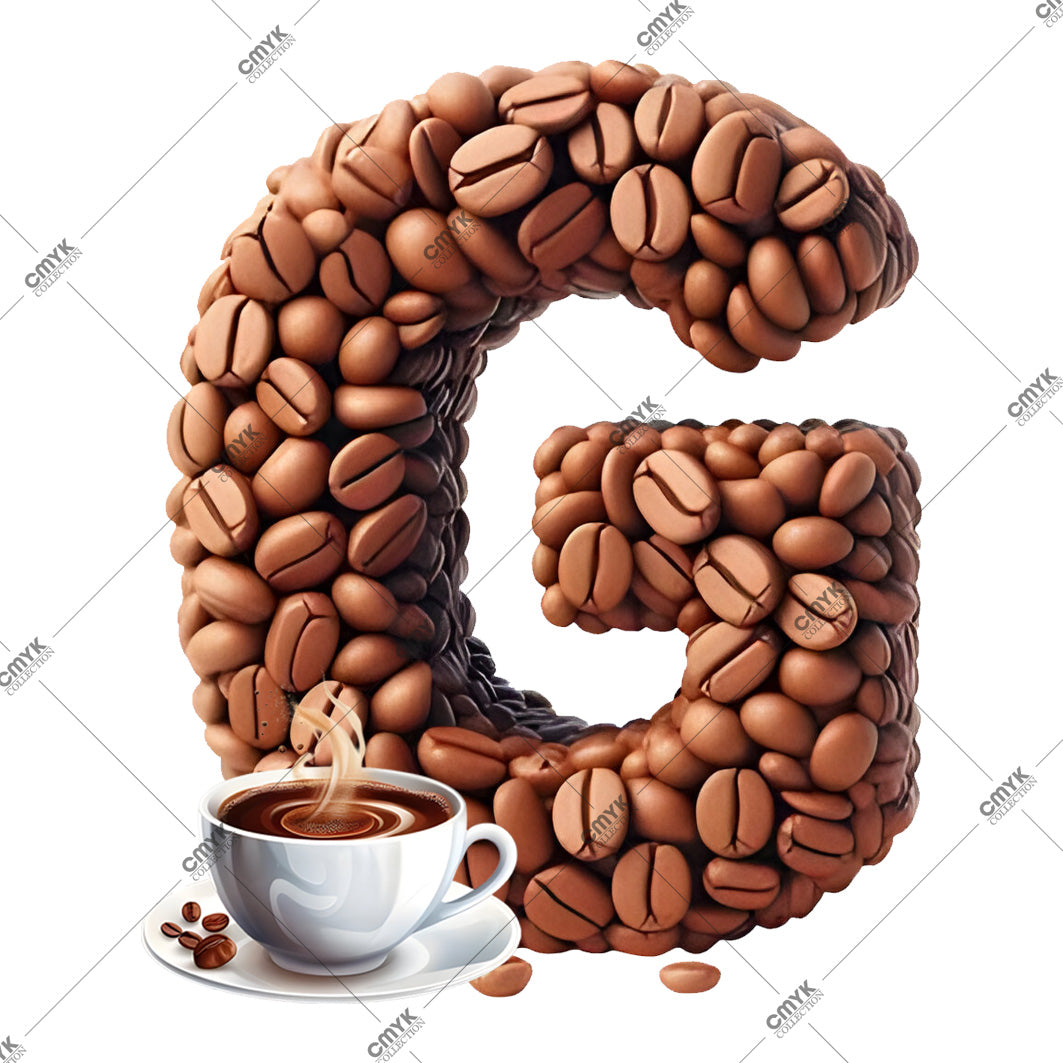 KAHVE HARFLER DTF TRANSFER- G