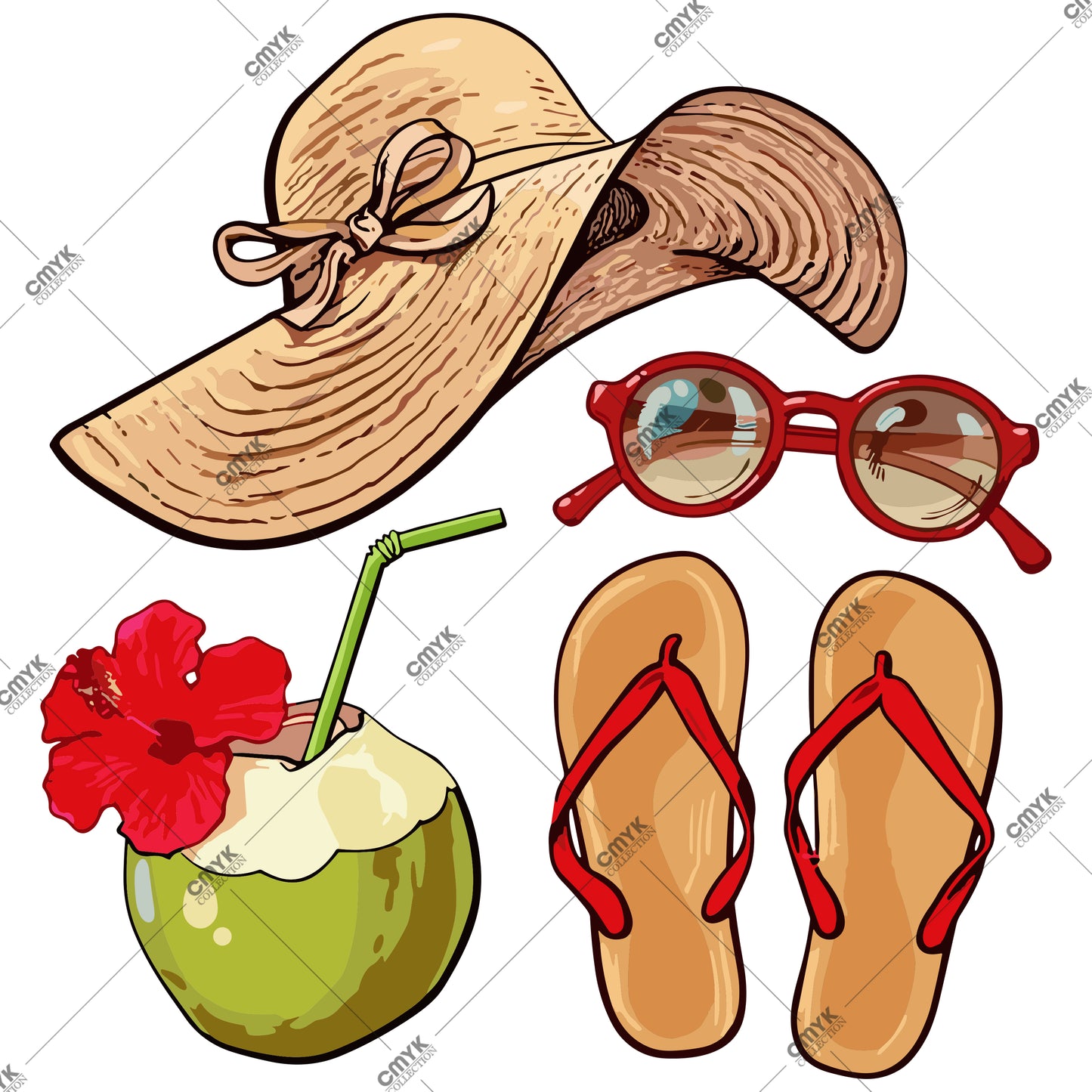 YAZ KOLEKSİYONU DTF TRANSFER -0004 (25 cm)