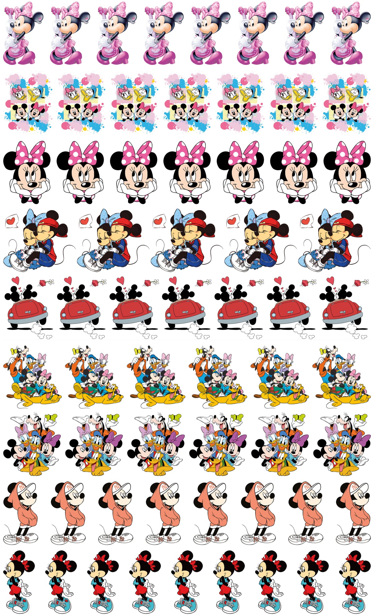 UV DTF Disney Karışık Set-3 (63 adet/10cm)