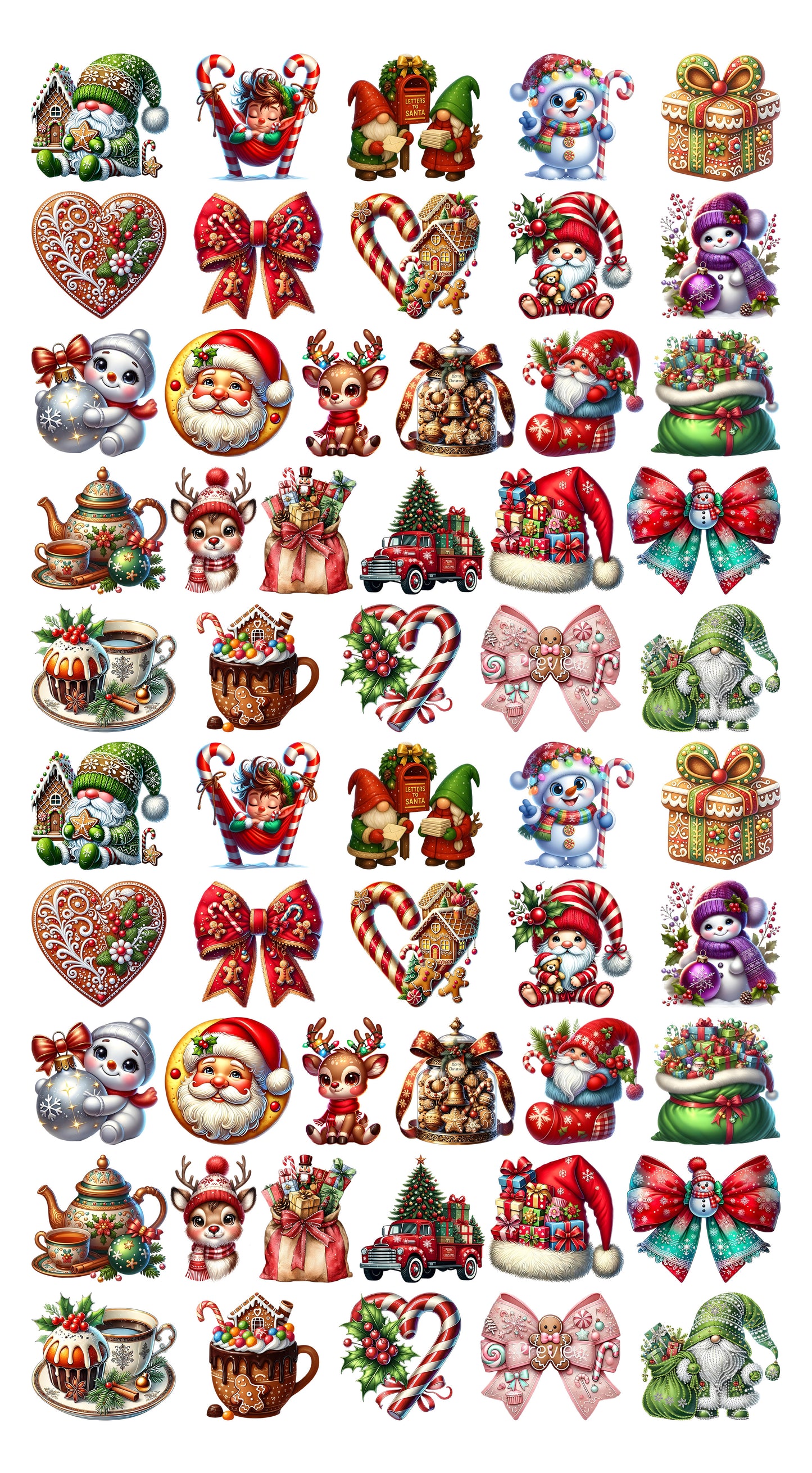 YENİ YIL SET- 4 (10CM - 54 ADET)